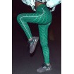 Green Printed High Waist Yoga Sports Leggings
