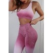 Omber Racer Back High Waist Yoga Sports Bra Leggings Set